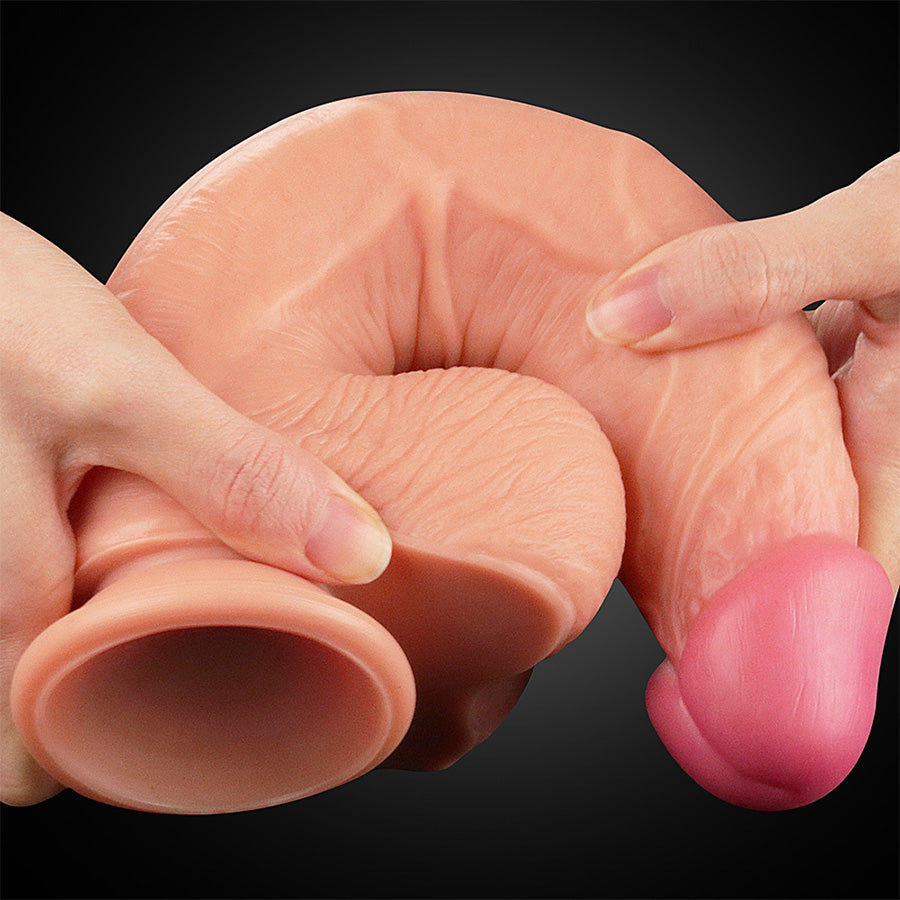 Dildo Realista 10" Dual Layer Platinum Silicone Cock